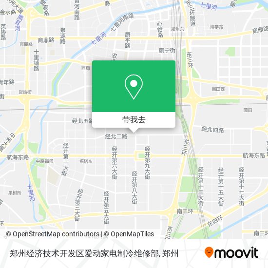 郑州经济技术开发区爱动家电制冷维修部地图