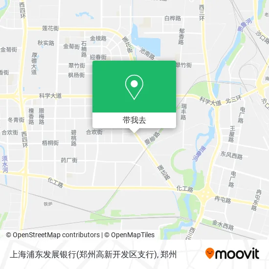 上海浦东发展银行(郑州高新开发区支行)地图