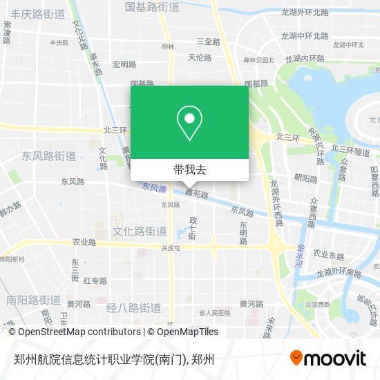郑州航院信息统计职业学院(南门)地图