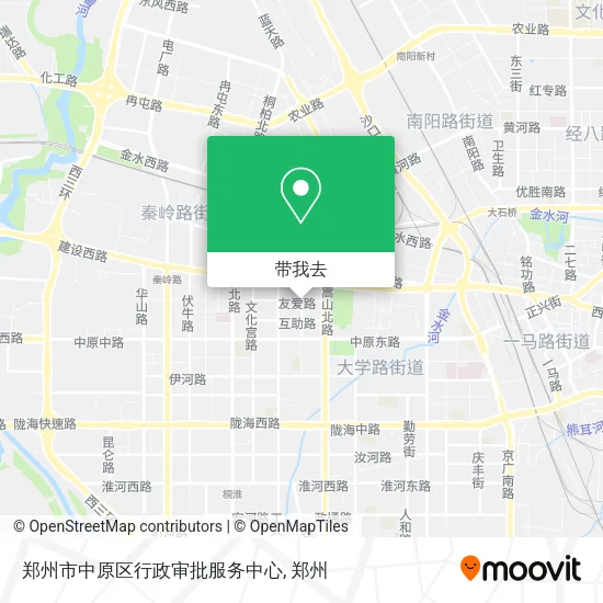 郑州市中原区行政审批服务中心地图