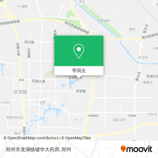郑州市龙湖镇键华大药房地图
