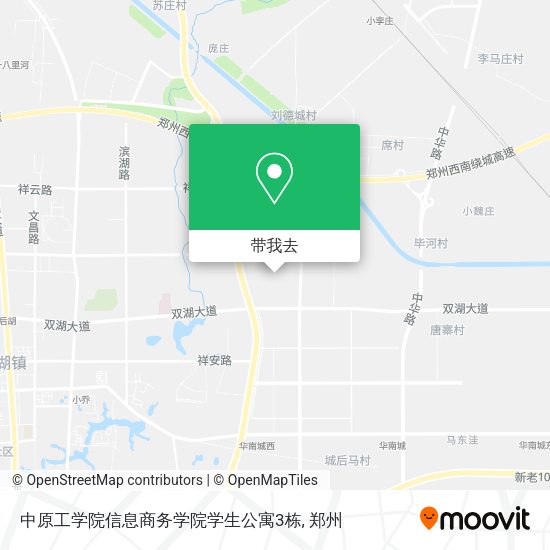 中原工学院信息商务学院学生公寓3栋地图