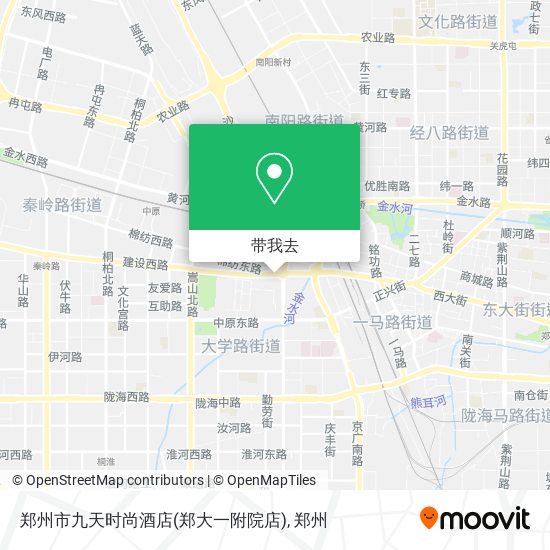 郑州市九天时尚酒店(郑大一附院店)地图