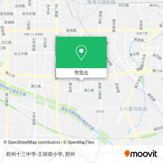 郑州十三中学-王胡砦小学地图