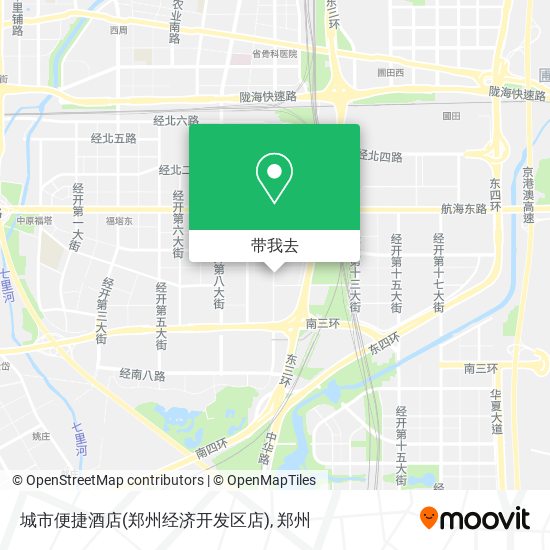 城市便捷酒店(郑州经济开发区店)地图