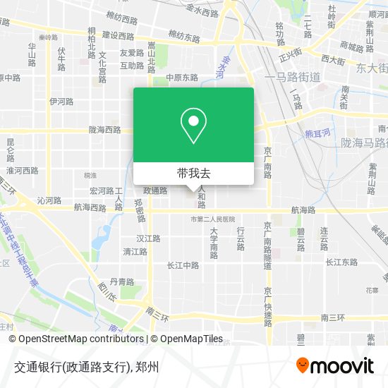 交通银行(政通路支行)地图