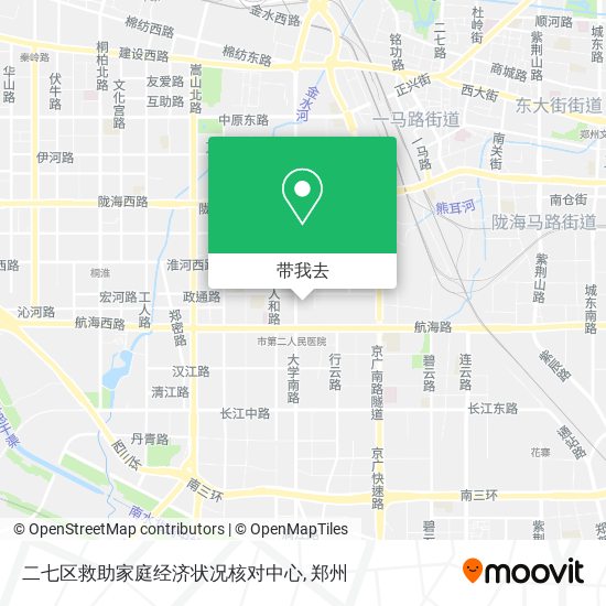 二七区救助家庭经济状况核对中心地图