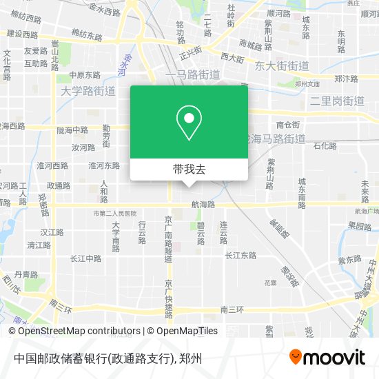 中国邮政储蓄银行(政通路支行)地图