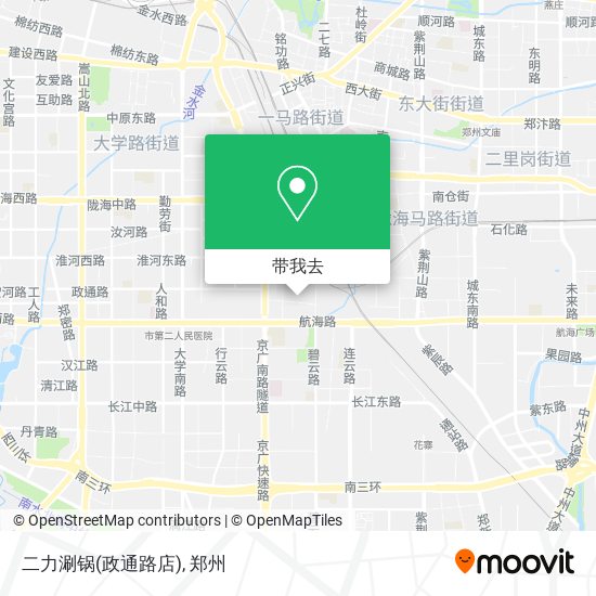 二力涮锅(政通路店)地图