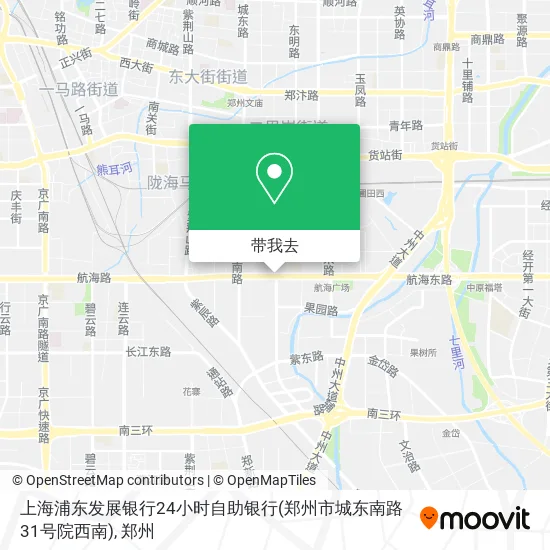上海浦东发展银行24小时自助银行(郑州市城东南路31号院西南)地图