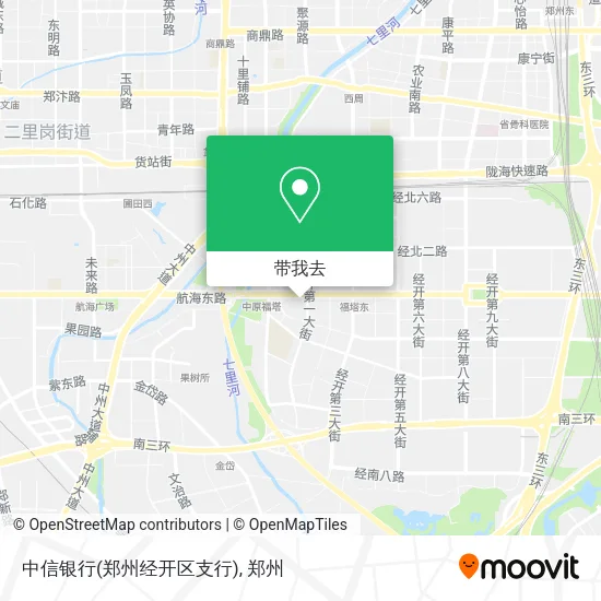 中信银行(郑州经开区支行)地图