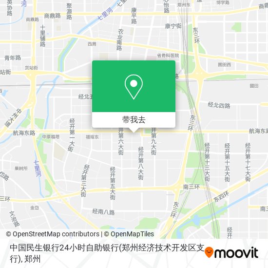 中国民生银行24小时自助银行(郑州经济技术开发区支行)地图