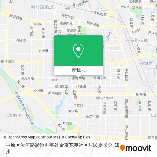 中原区汝河路街道办事处金京花苑社区居民委员会地图