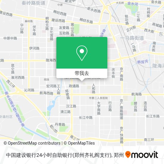 中国建设银行24小时自助银行(郑州齐礼阎支行)地图