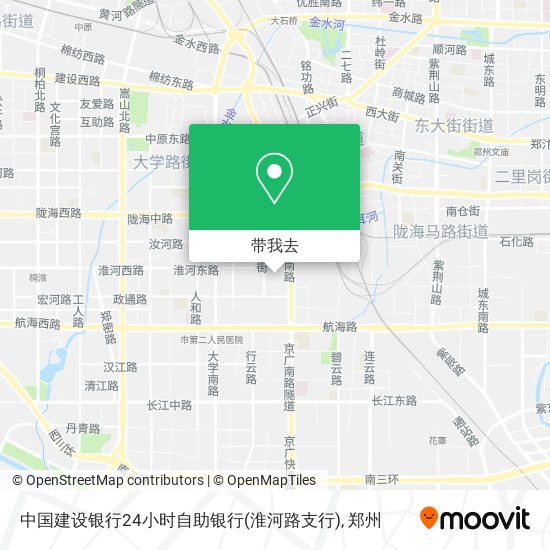 中国建设银行24小时自助银行(淮河路支行)地图