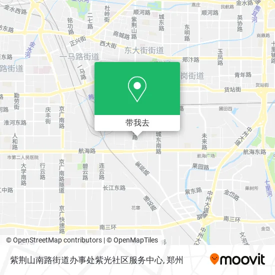 紫荆山南路街道办事处紫光社区服务中心地图