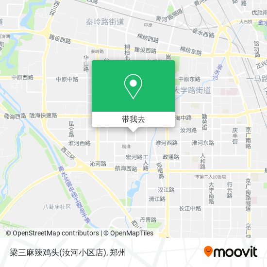 梁三麻辣鸡头(汝河小区店)地图