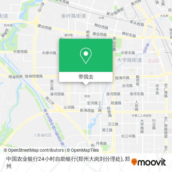 中国农业银行24小时自助银行(郑州大岗刘分理处)地图