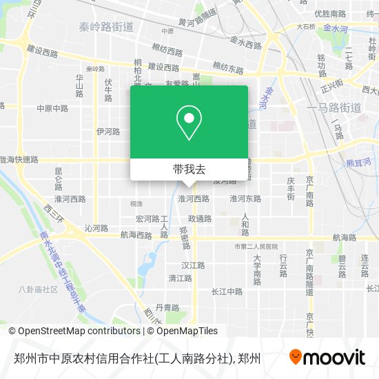 郑州市中原农村信用合作社(工人南路分社)地图