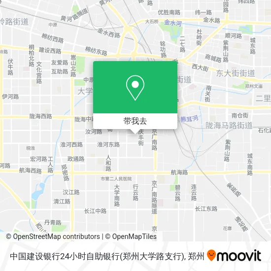 中国建设银行24小时自助银行(郑州大学路支行)地图