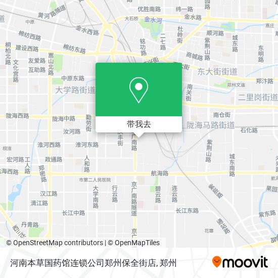 河南本草国药馆连锁公司郑州保全街店地图