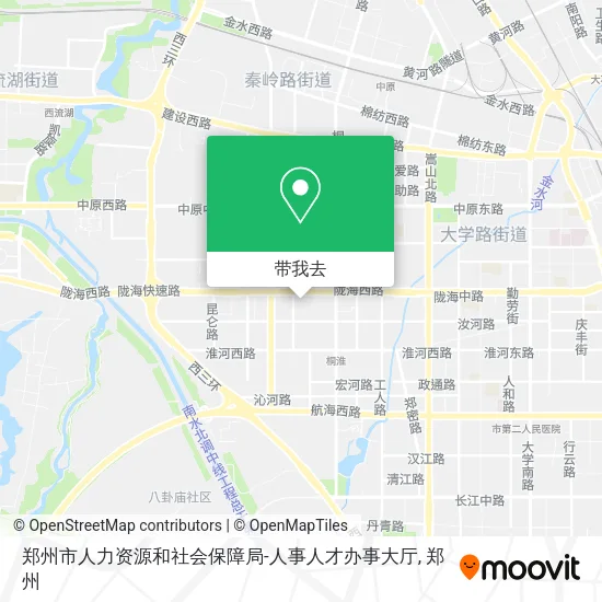 郑州市人力资源和社会保障局-人事人才办事大厅地图