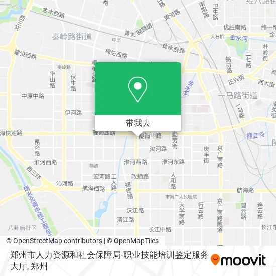 郑州市人力资源和社会保障局-职业技能培训鉴定服务大厅地图