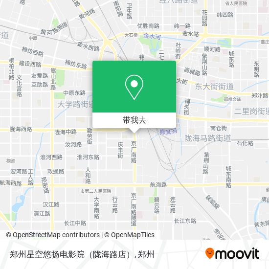 郑州星空悠扬电影院（陇海路店）地图