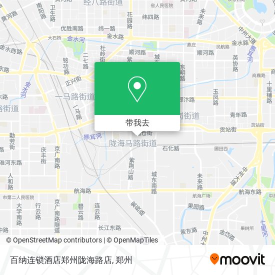 百纳连锁酒店郑州陇海路店地图