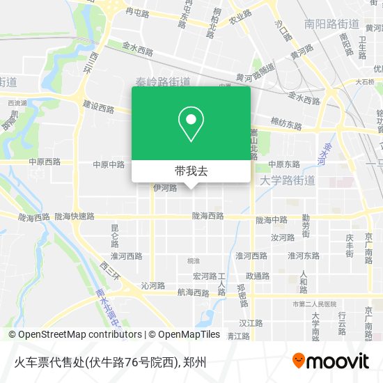 火车票代售处(伏牛路76号院西)地图