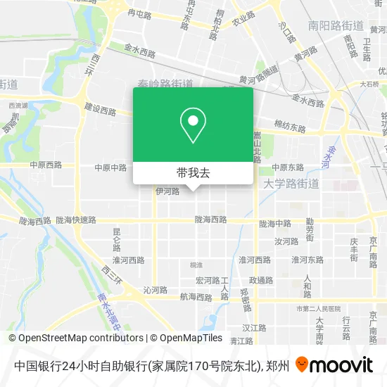 中国银行24小时自助银行(家属院170号院东北)地图