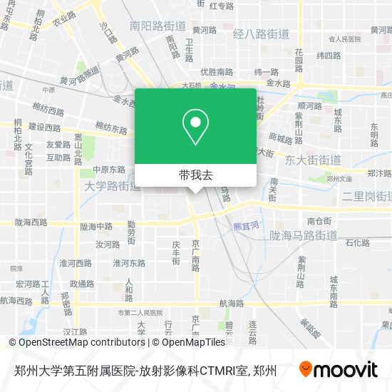 郑州大学第五附属医院-放射影像科CTMRI室地图