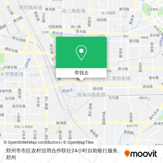 郑州市市区农村信用合作联社24小时自助银行服务地图