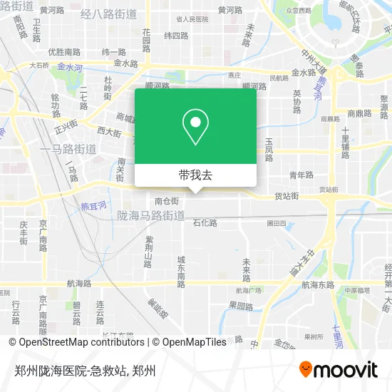 郑州陇海医院-急救站地图