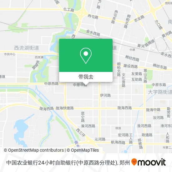 中国农业银行24小时自助银行(中原西路分理处)地图