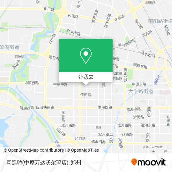 周黑鸭(中原万达沃尔玛店)地图