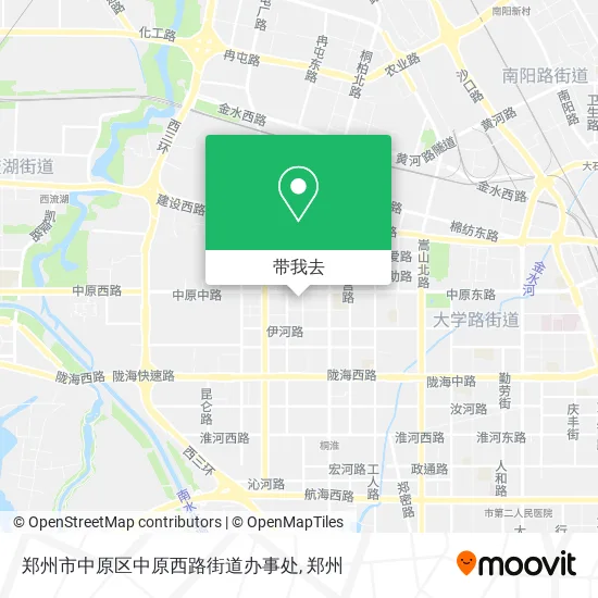 郑州市中原区中原西路街道办事处地图