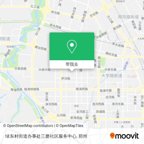 绿东村街道办事处三磨社区服务中心地图