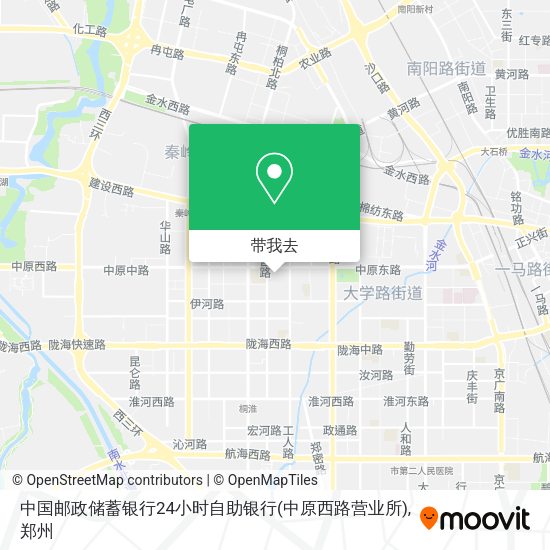 中国邮政储蓄银行24小时自助银行(中原西路营业所)地图
