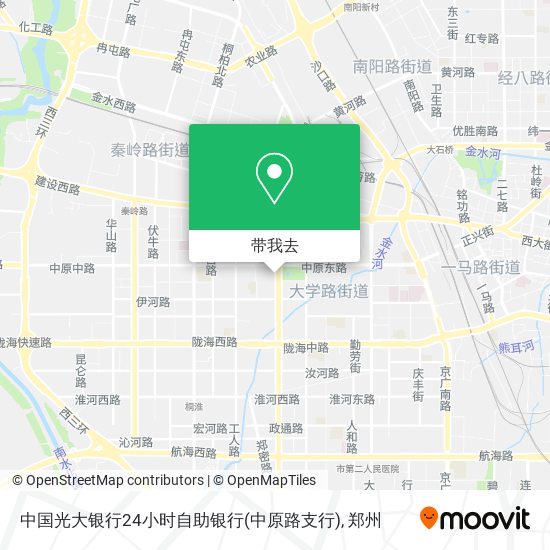 中国光大银行24小时自助银行(中原路支行)地图