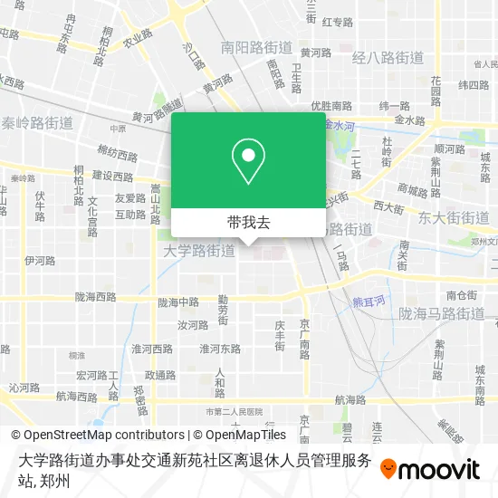 大学路街道办事处交通新苑社区离退休人员管理服务站地图
