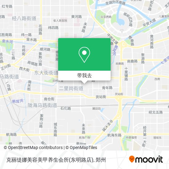 克丽缇娜美容美甲养生会所(东明路店)地图