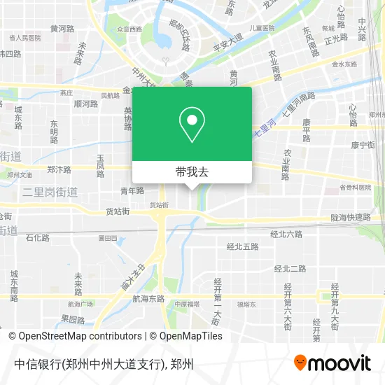 中信银行(郑州中州大道支行)地图