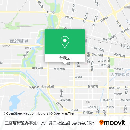 三官庙街道办事处中原中路二社区居民委员会地图