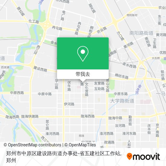 郑州市中原区建设路街道办事处-省五建社区工作站地图