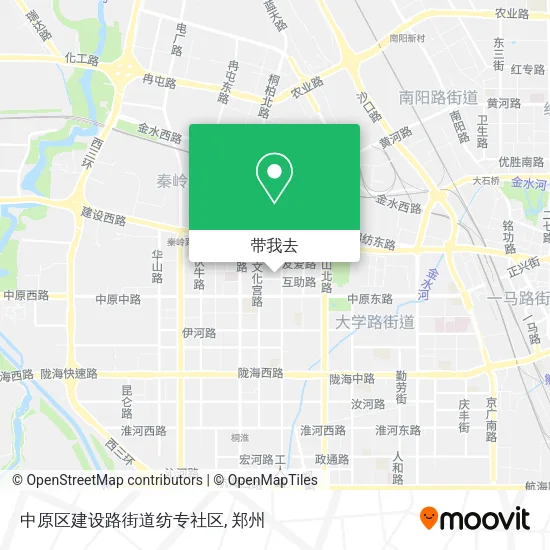 中原区建设路街道纺专社区地图