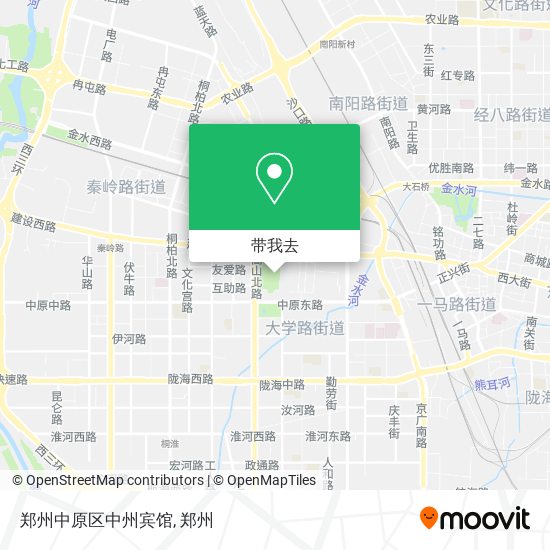 郑州中原区中州宾馆地图