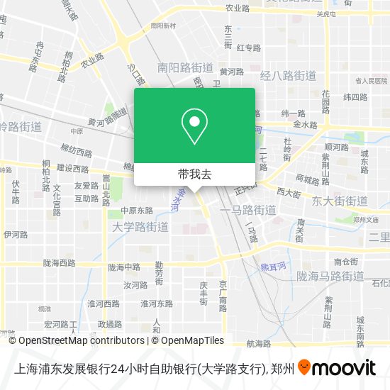 上海浦东发展银行24小时自助银行(大学路支行)地图