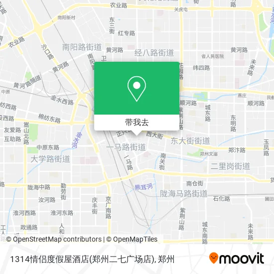 1314情侣度假屋酒店(郑州二七广场店)地图