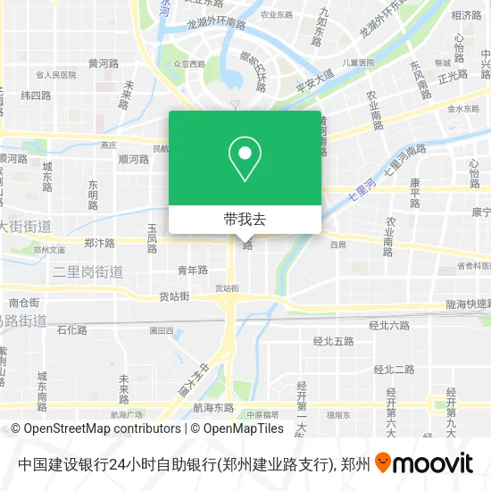 中国建设银行24小时自助银行(郑州建业路支行)地图